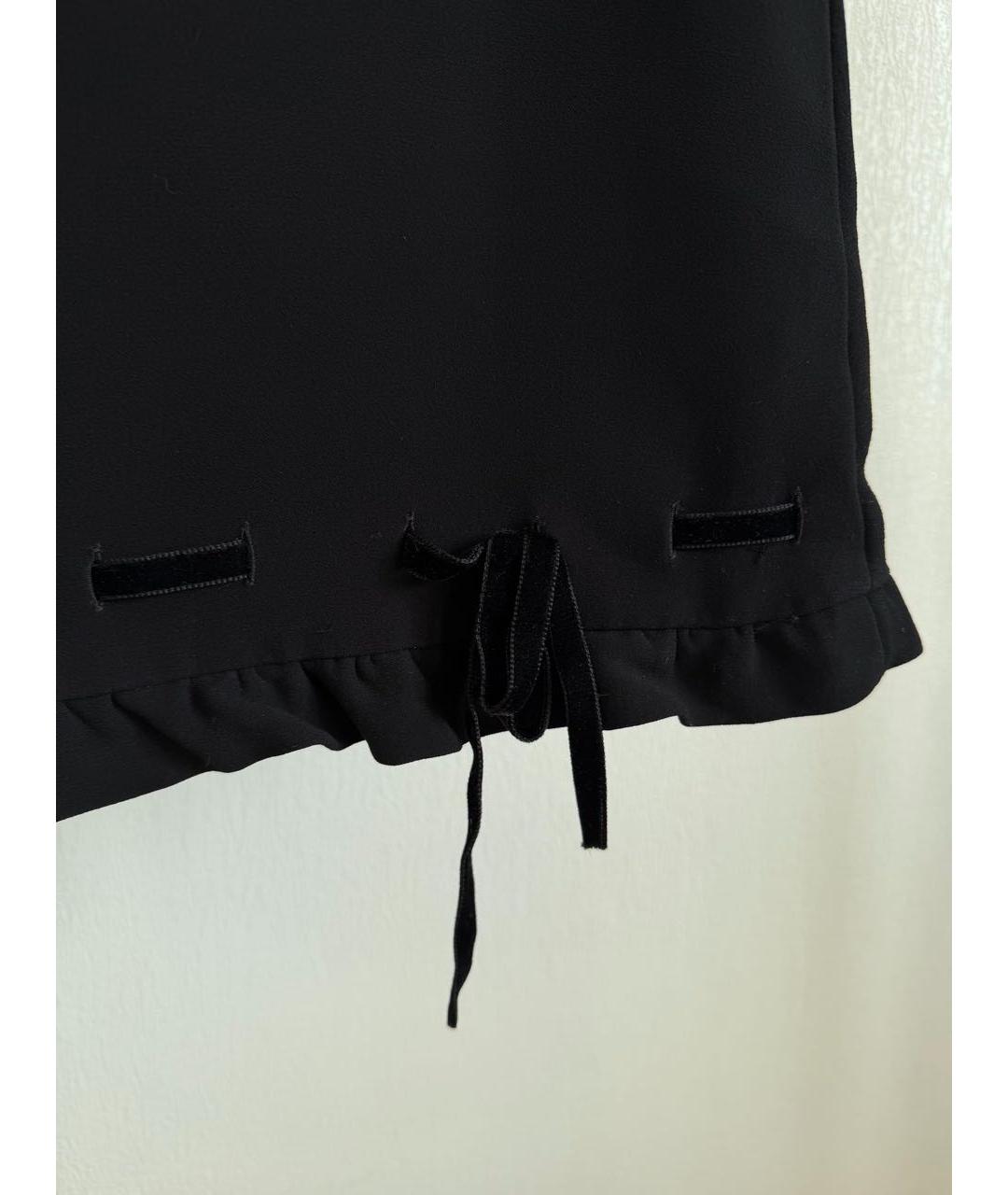 MIU MIU Черная вискозная юбка мини, фото 4