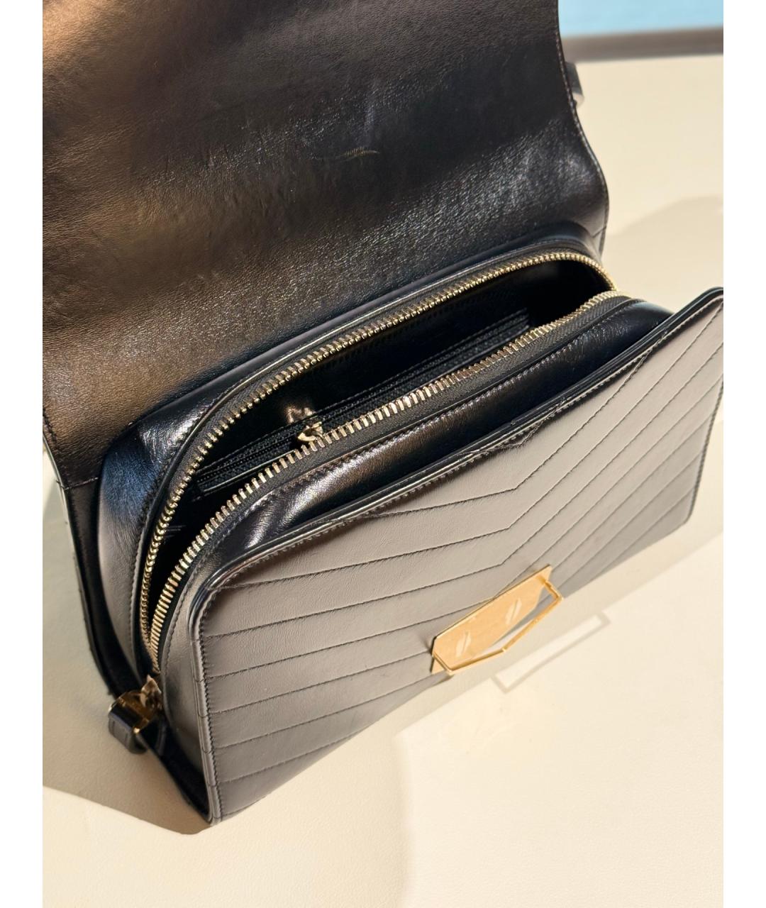 CHANEL Черная кожаная сумка через плечо, фото 8