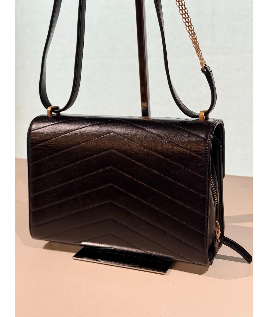 CHANEL Черная кожаная сумка через плечо, фото 6