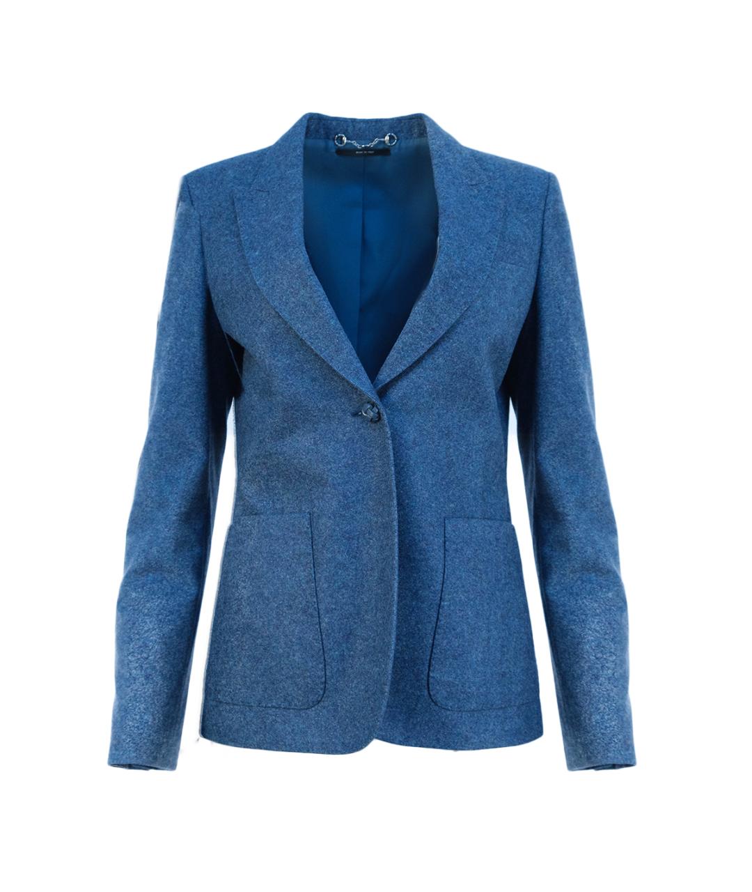 GUCCI Синий шерстяной костюм с брюками, фото 2