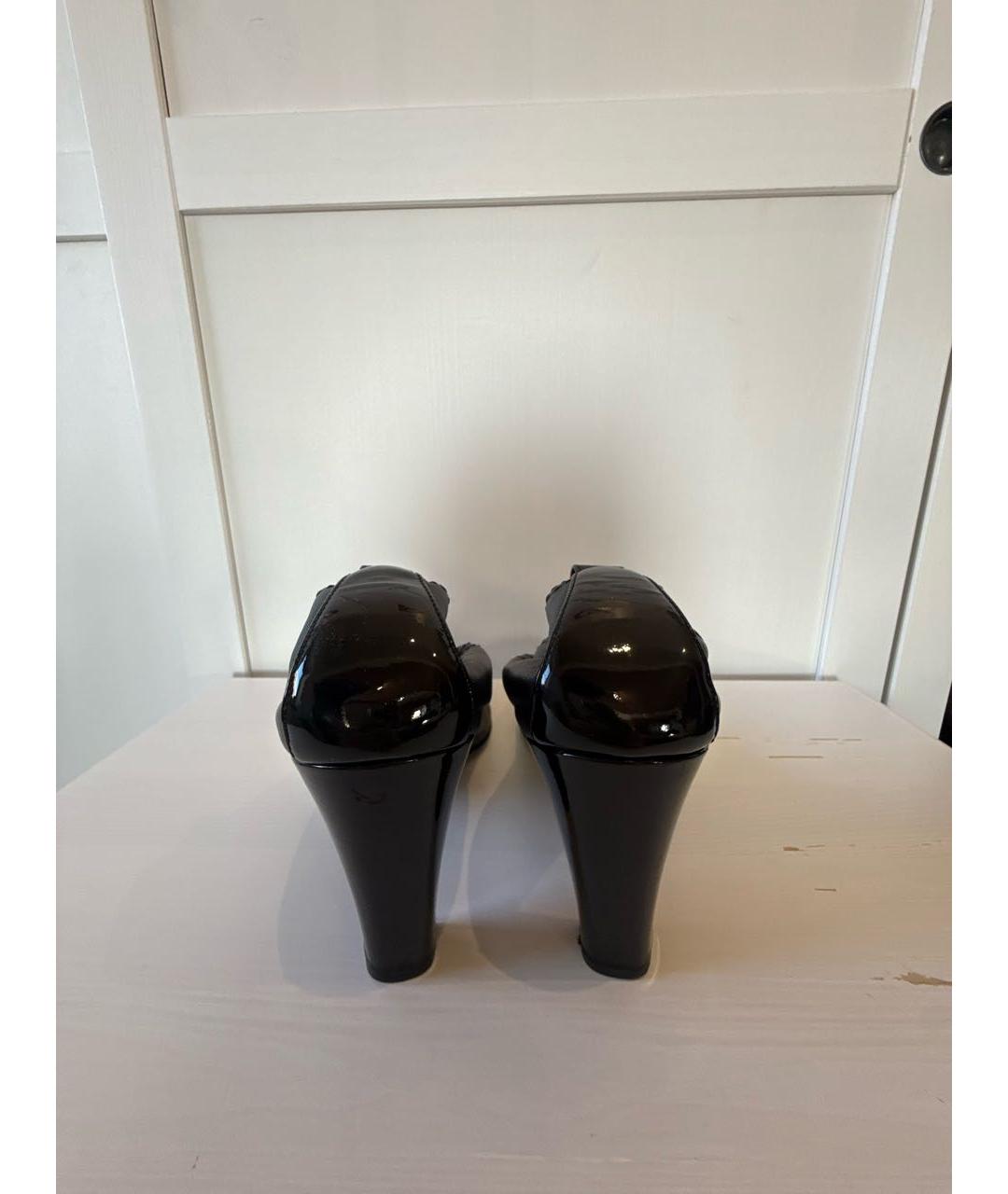 CHANEL Черные кожаные туфли, фото 4