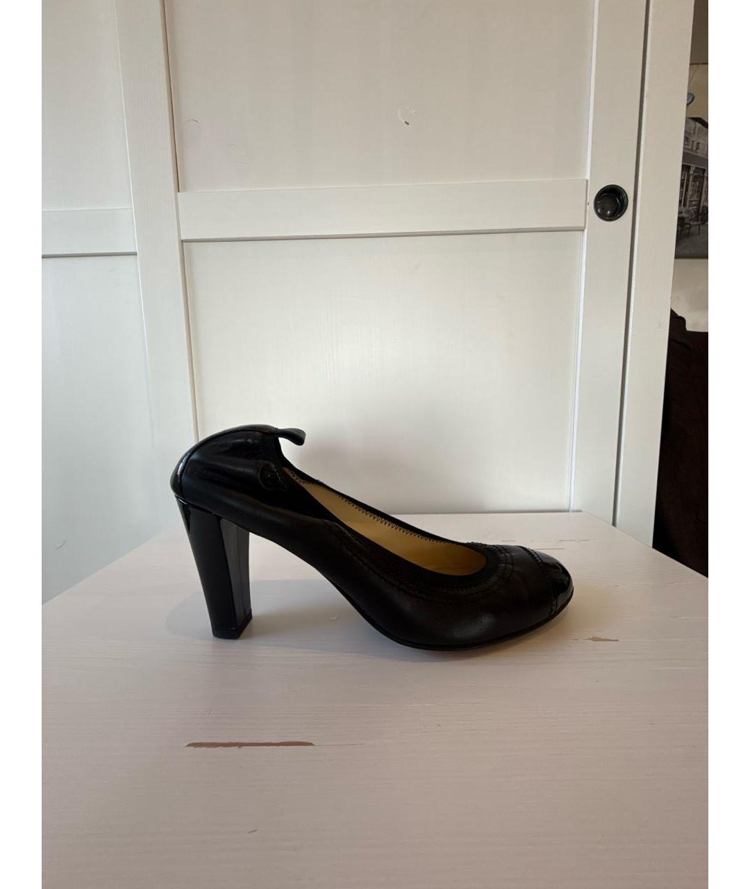 CHANEL Черные кожаные туфли, фото 9