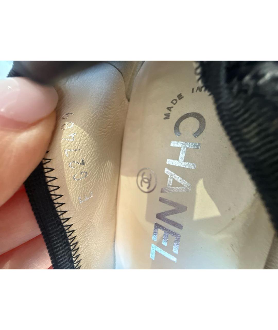 CHANEL Черные кожаные туфли, фото 8