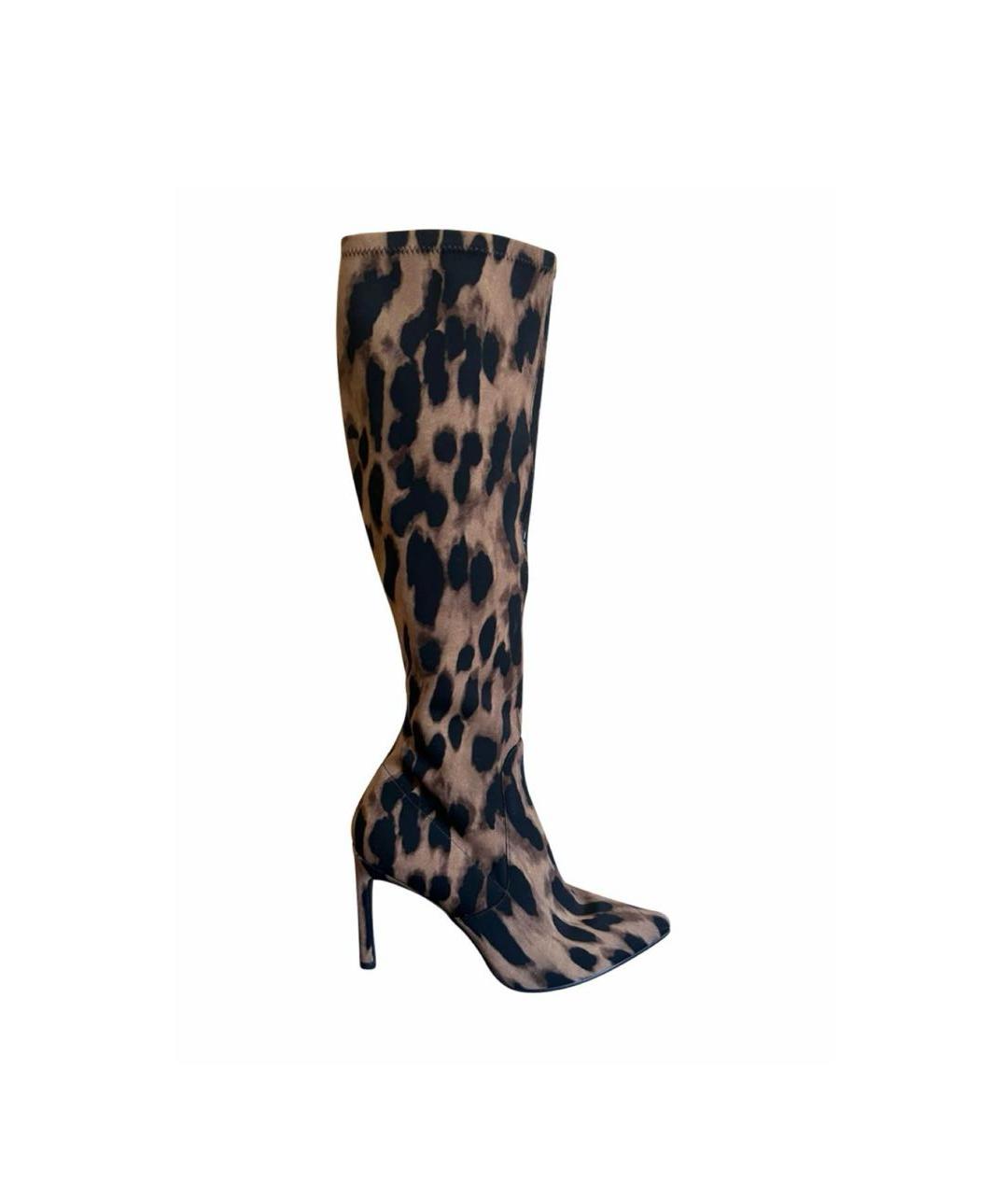 STUART WEITZMAN Коричневые текстильные сапоги, фото 7