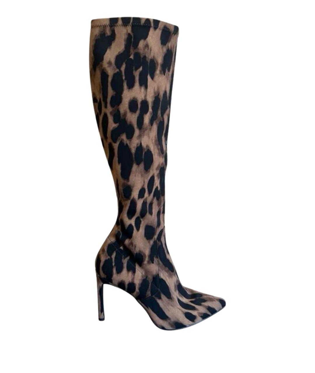STUART WEITZMAN Коричневые текстильные сапоги, фото 1