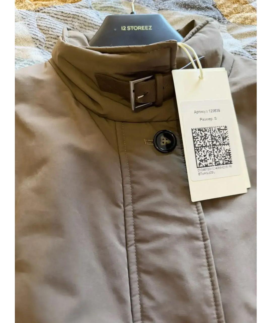 12 STOREEZ Коричневая хлопковая куртка, фото 4