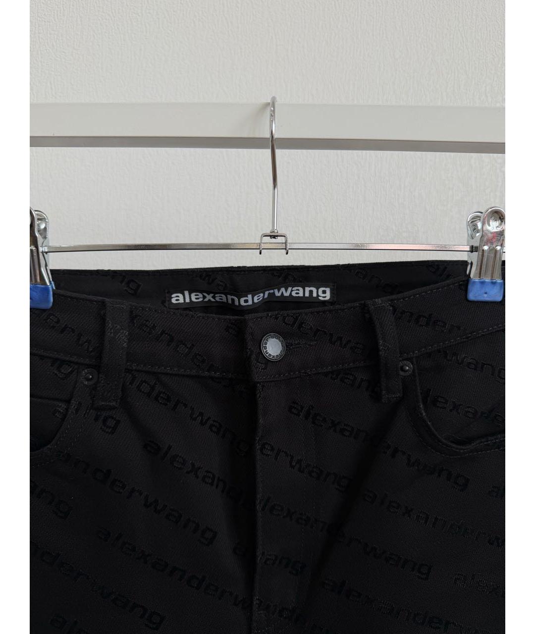 ALEXANDER WANG Черные хлопковые прямые джинсы, фото 3