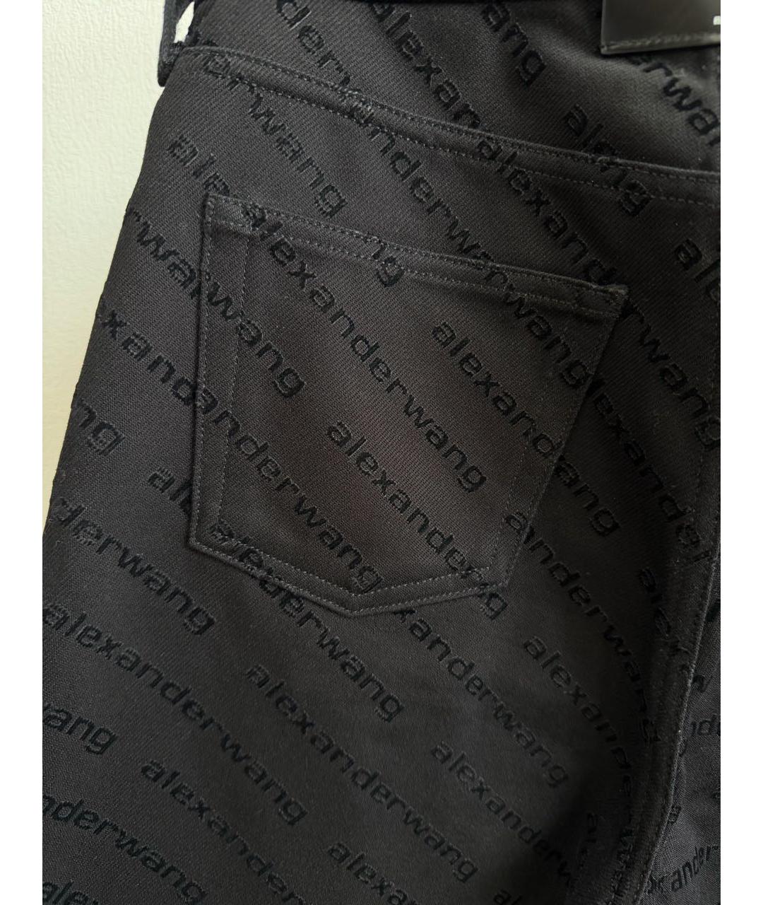 ALEXANDER WANG Черные хлопковые прямые джинсы, фото 4