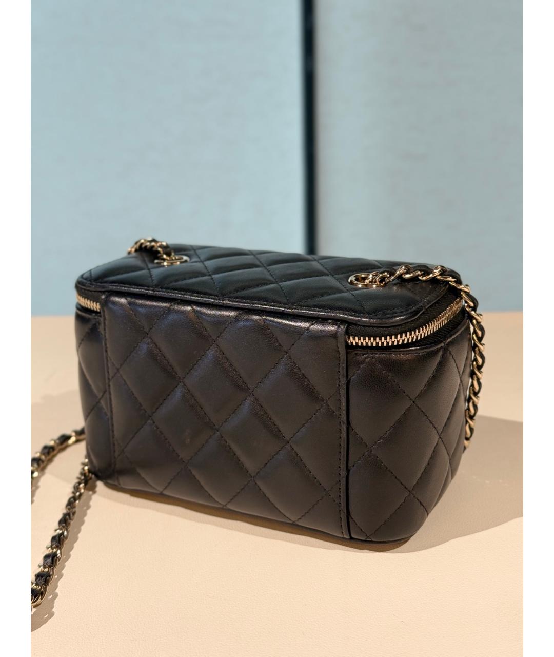 CHANEL Черная кожаная сумка через плечо, фото 5