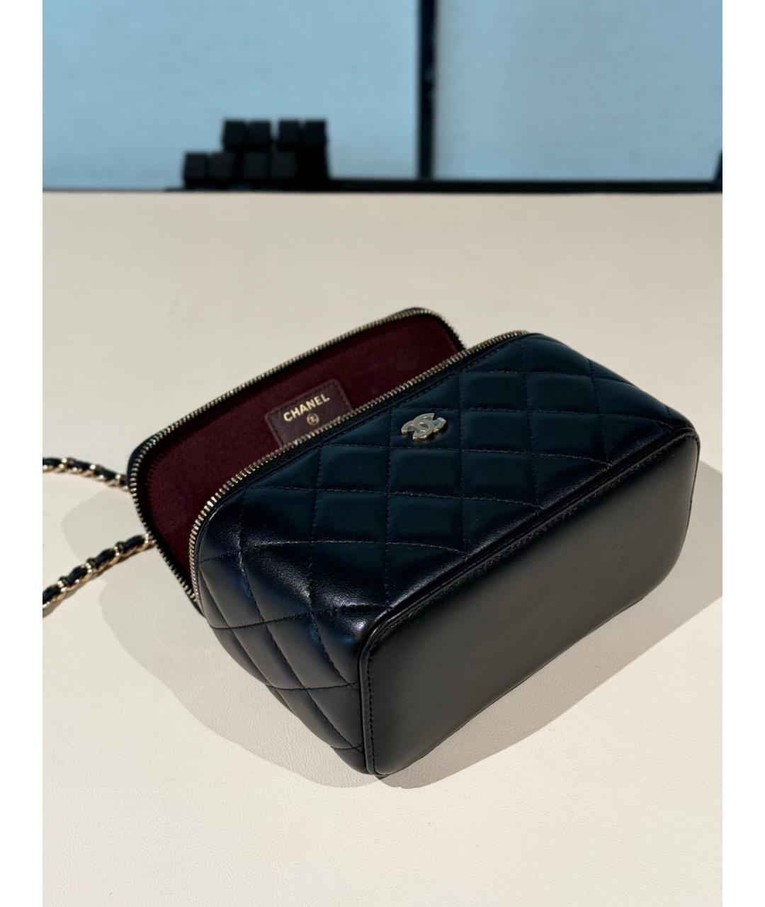 CHANEL Черная кожаная сумка через плечо, фото 9