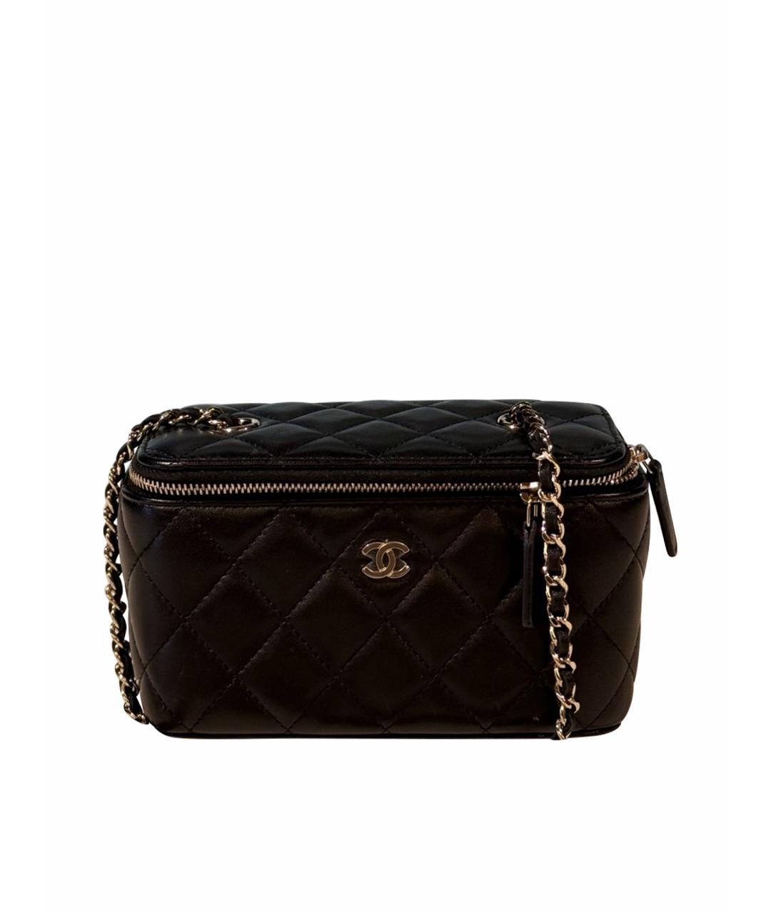 CHANEL Черная кожаная сумка через плечо, фото 1