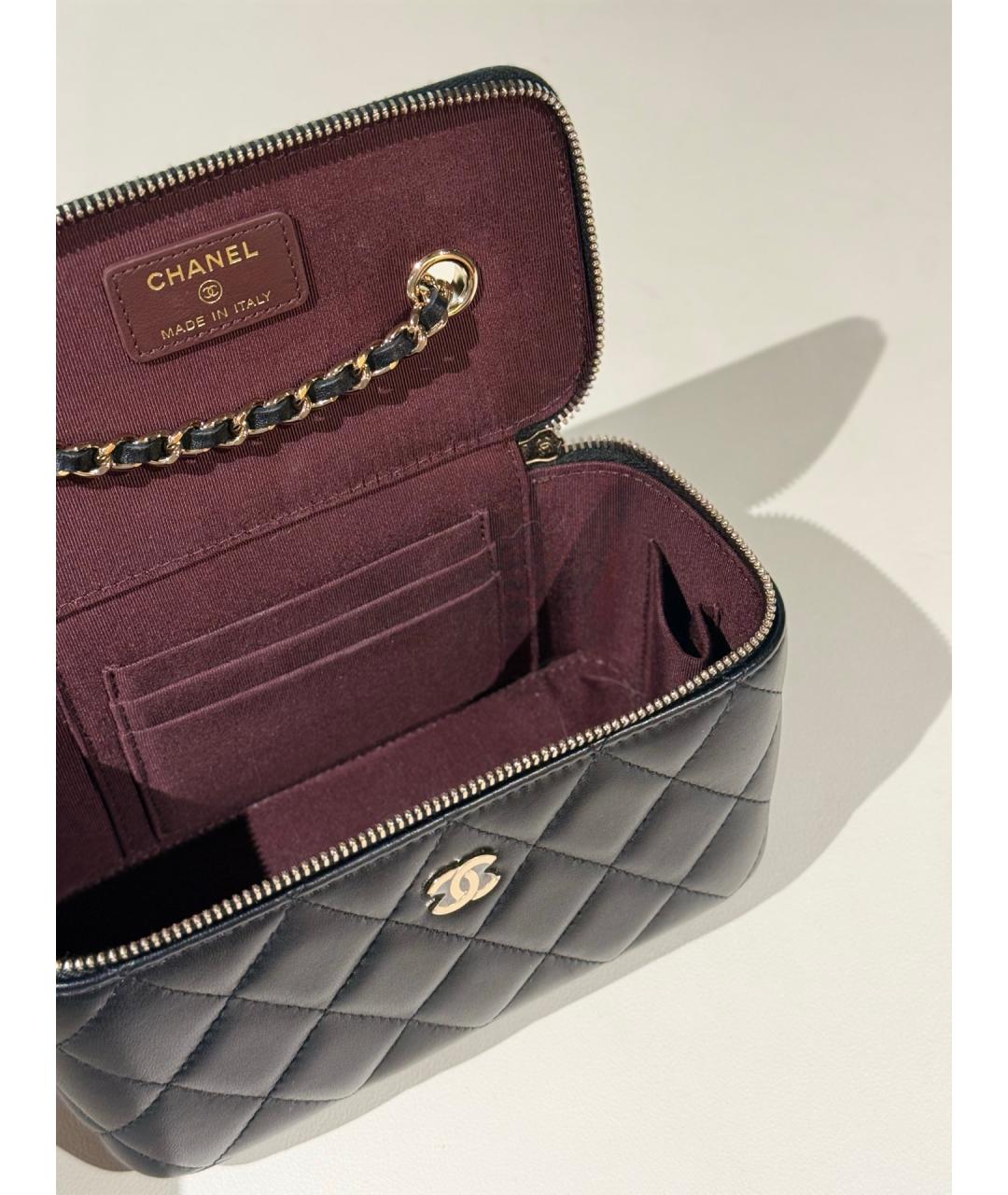 CHANEL Черная кожаная сумка через плечо, фото 8