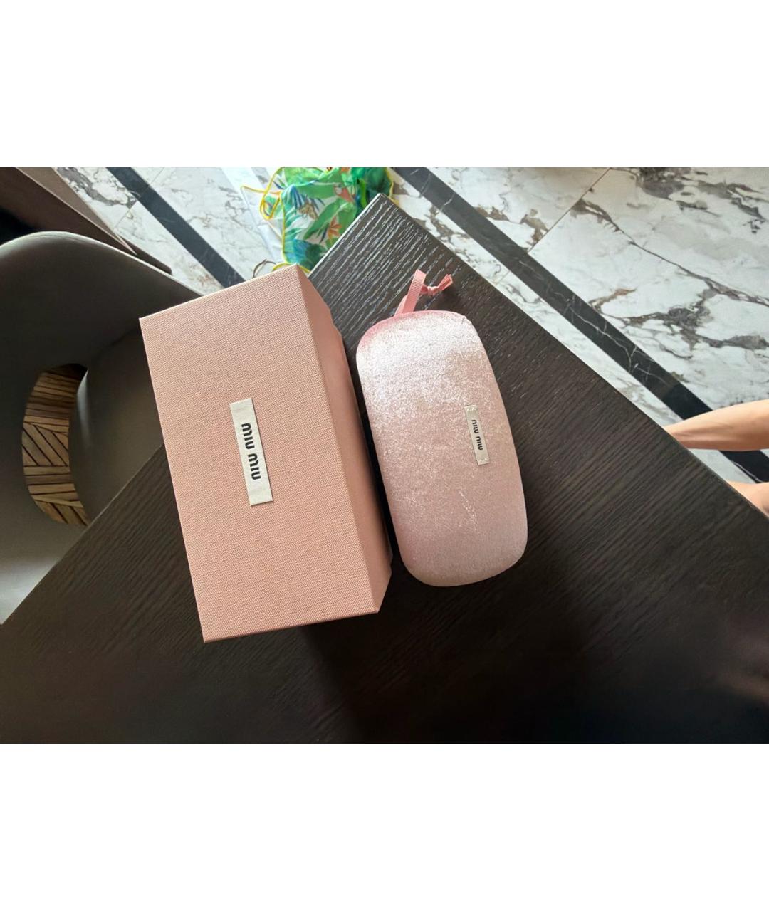 MIU MIU Черные металлические солнцезащитные очки, фото 4