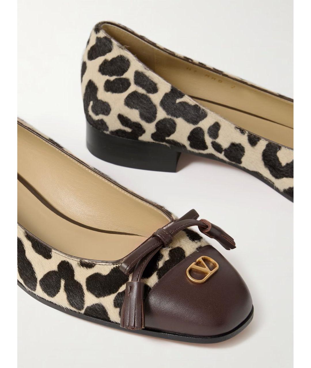 VALENTINO Коричневые кожаные балетки, фото 7