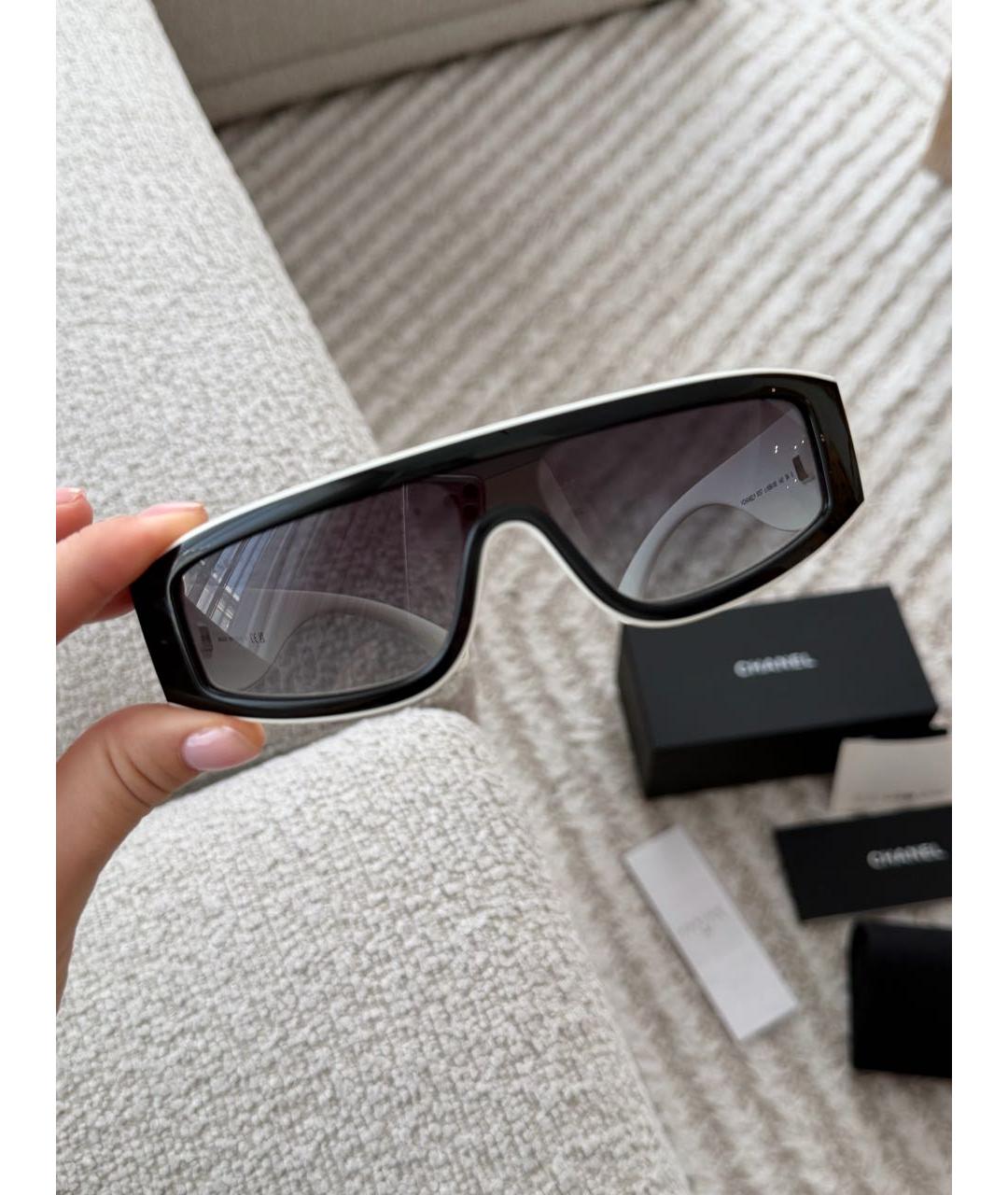 CHANEL Черные пластиковые солнцезащитные очки, фото 7
