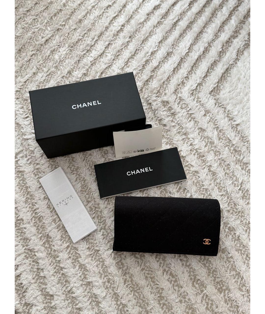 CHANEL Черные пластиковые солнцезащитные очки, фото 4