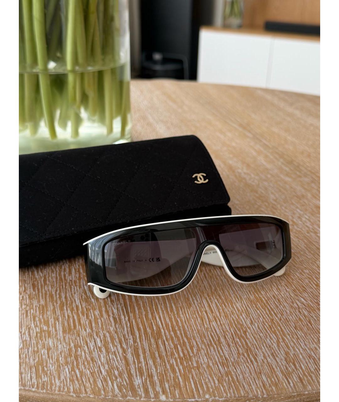 CHANEL Черные пластиковые солнцезащитные очки, фото 5