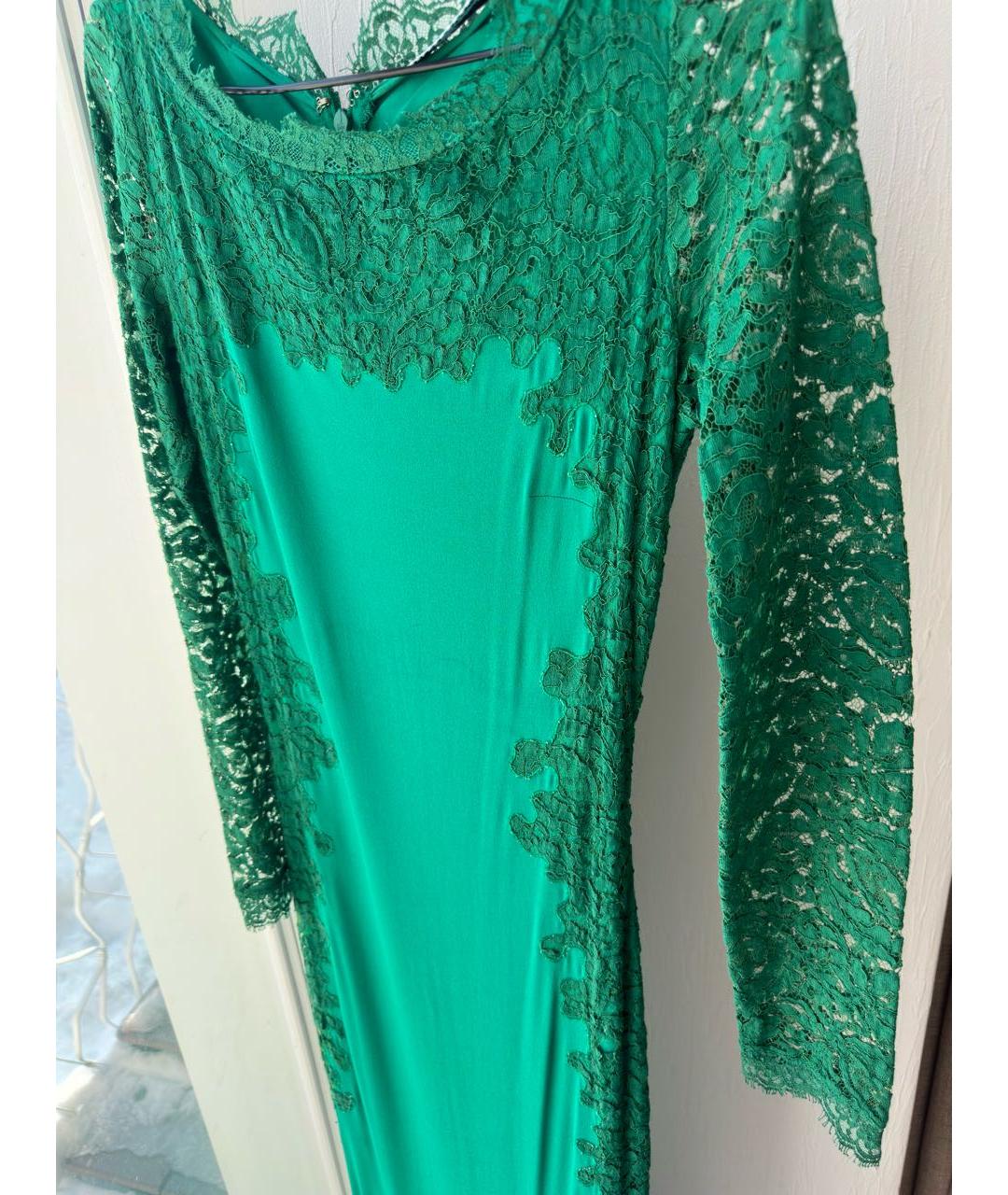 BLUMARINE Зеленые вискозное вечернее платье, фото 4