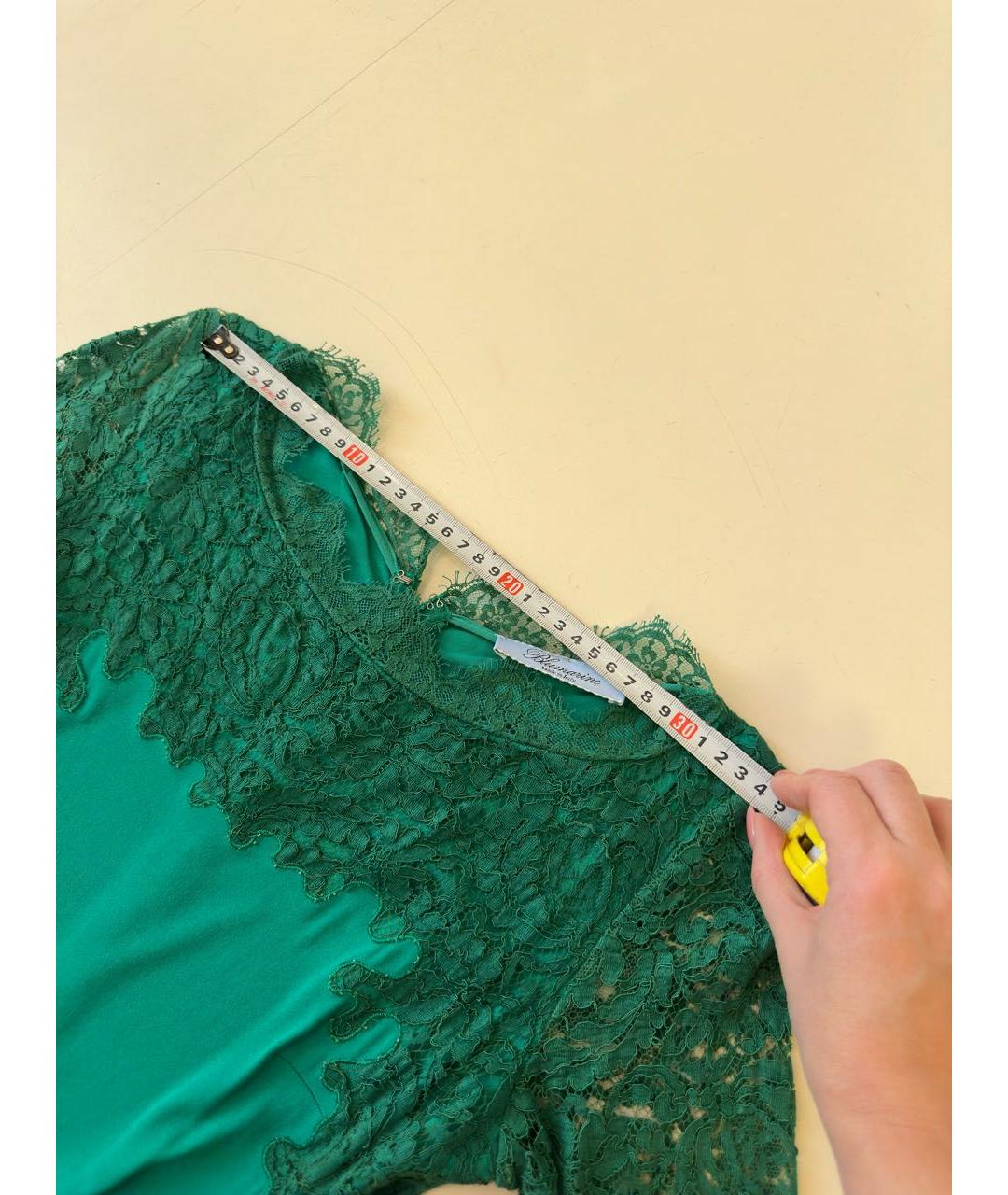 BLUMARINE Зеленые вискозное вечернее платье, фото 8
