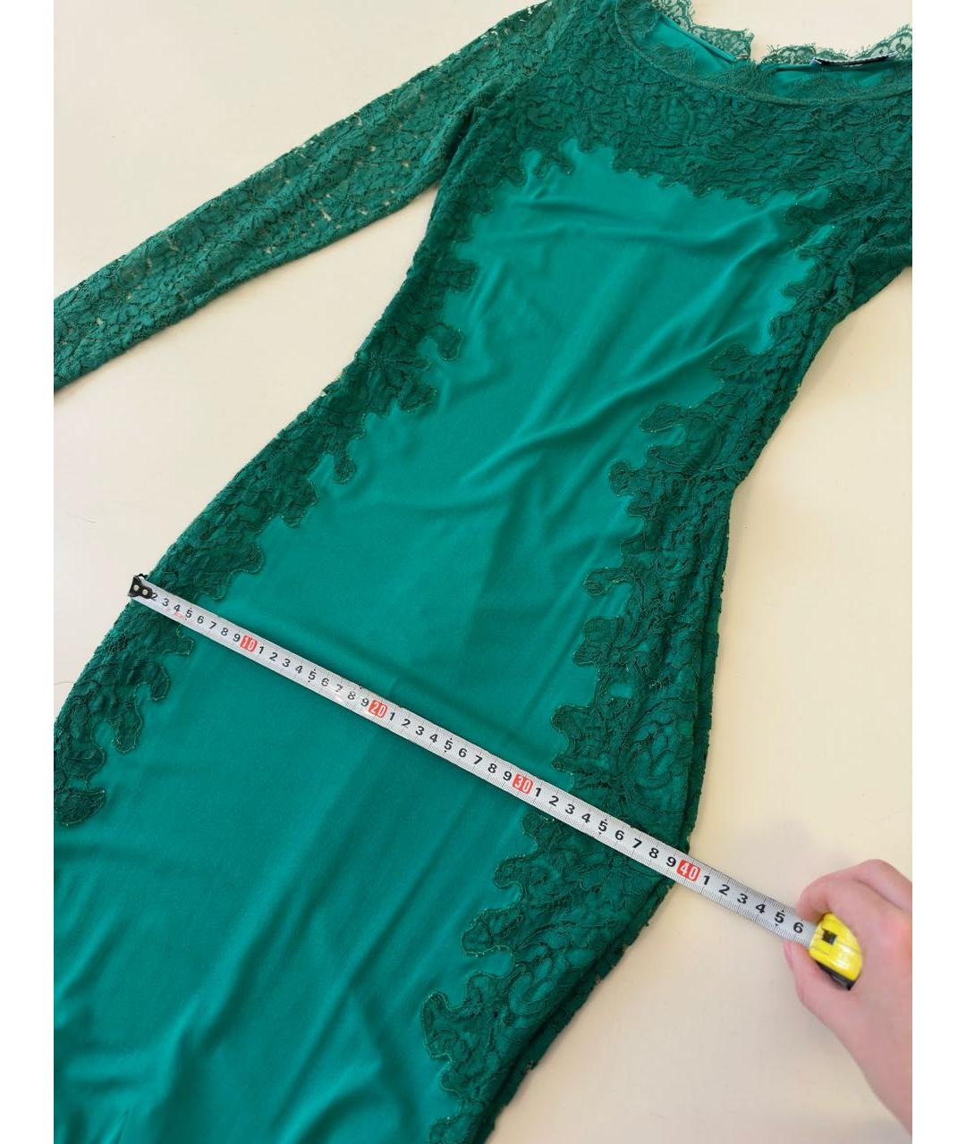 BLUMARINE Зеленые вискозное вечернее платье, фото 6