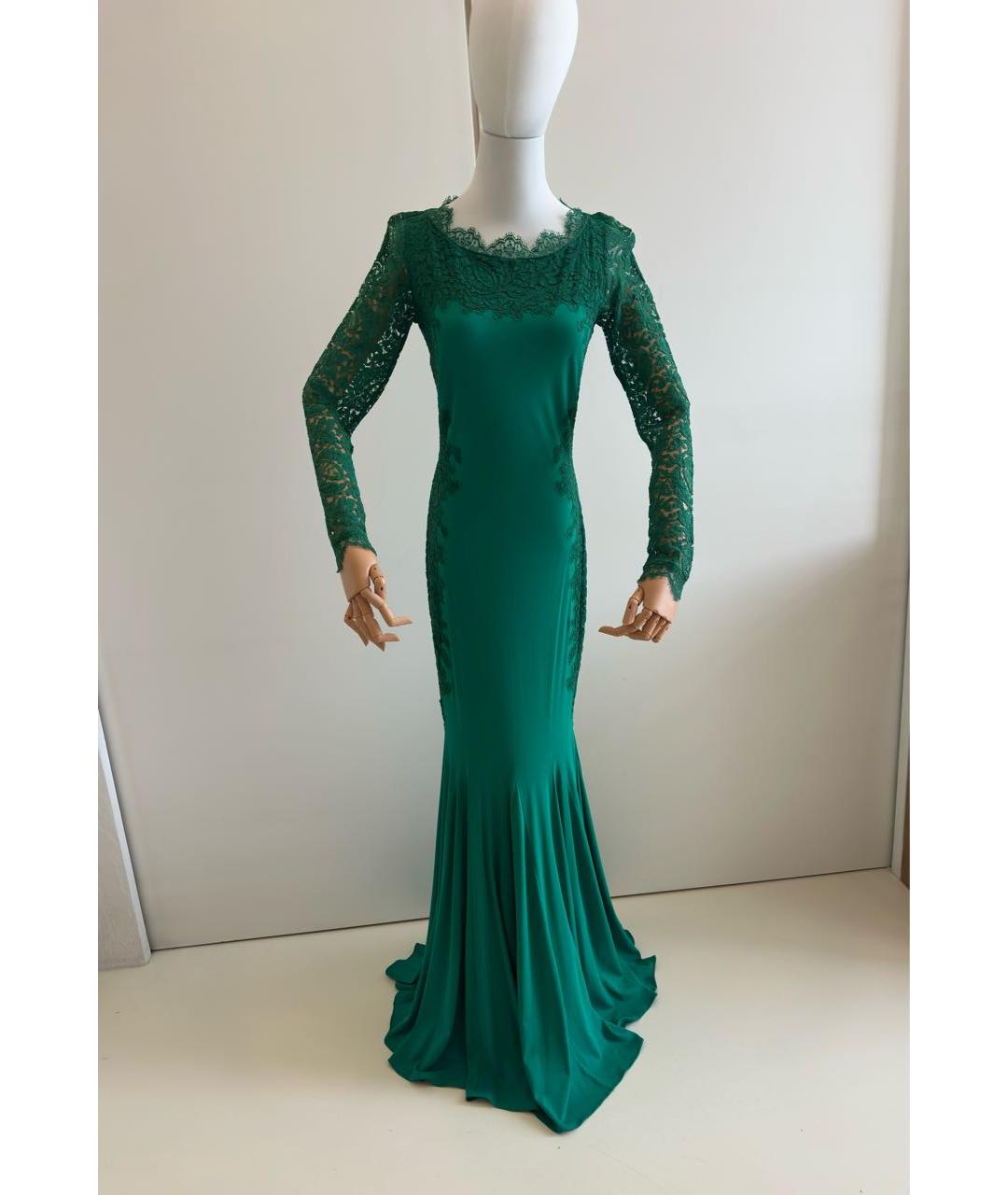 BLUMARINE Зеленые вискозное вечернее платье, фото 9