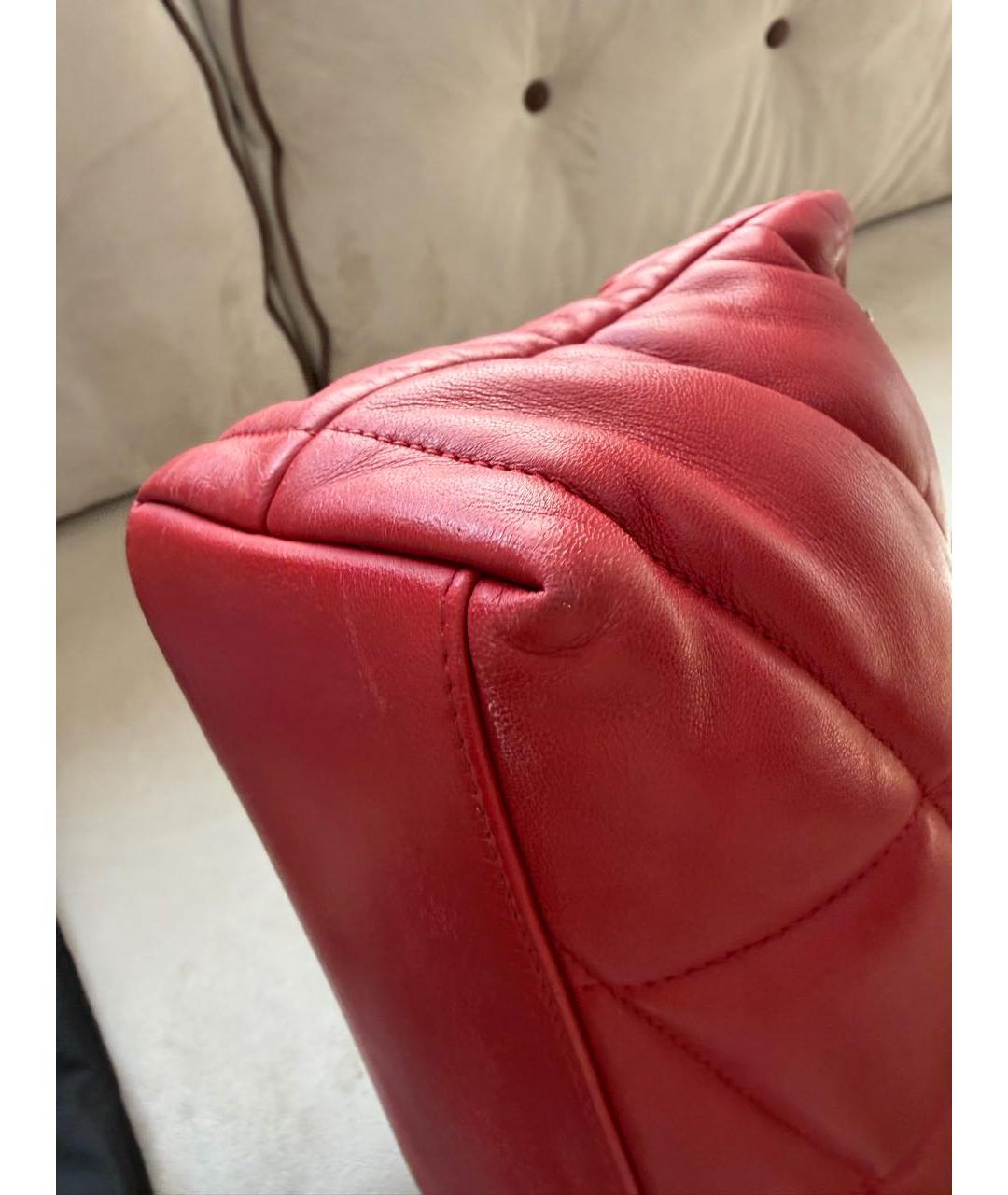 SAINT LAURENT Красная кожаная сумка через плечо, фото 6