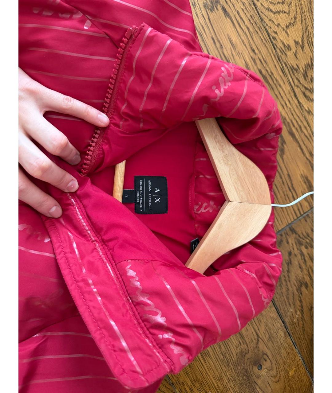 ARMANI EXCHANGE Красная полиэстеровая куртка, фото 6