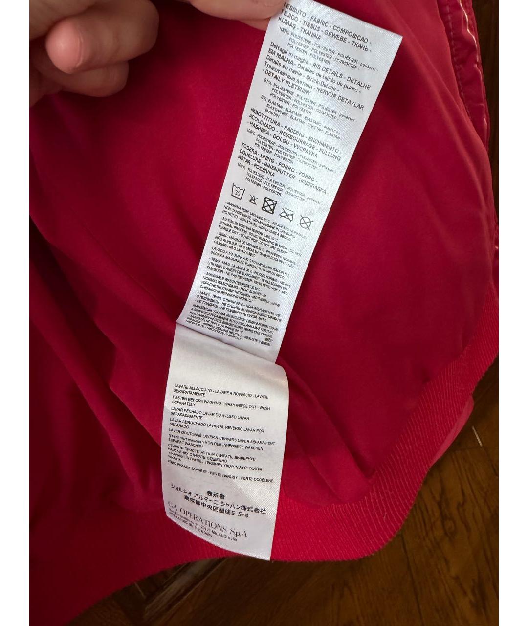 ARMANI EXCHANGE Красная полиэстеровая куртка, фото 5