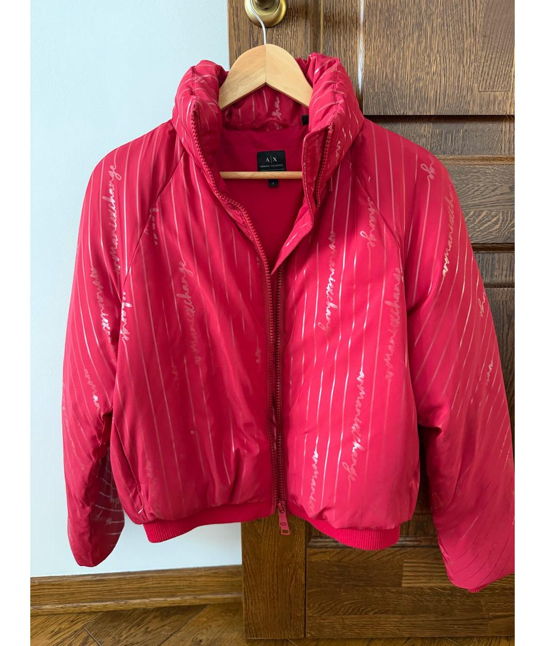 ARMANI EXCHANGE Красная полиэстеровая куртка, фото 8
