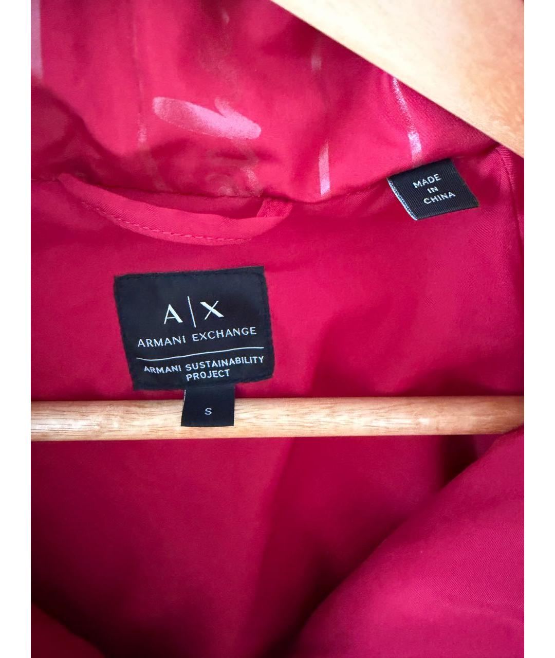 ARMANI EXCHANGE Красная полиэстеровая куртка, фото 4