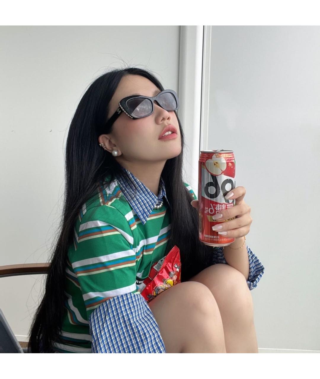 CHANEL Черные пластиковые солнцезащитные очки, фото 6