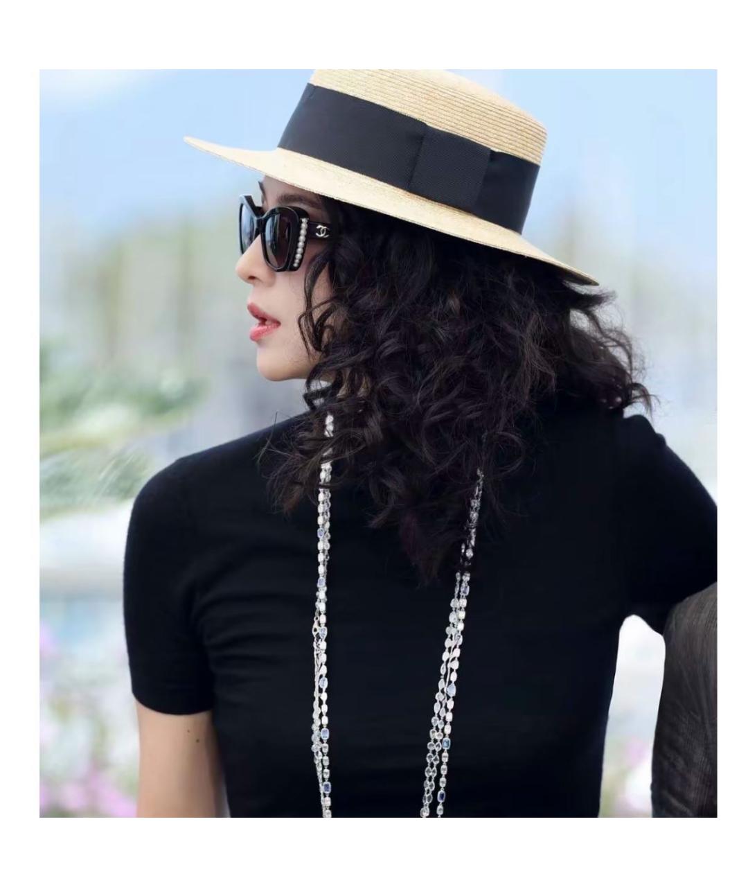 CHANEL Черные пластиковые солнцезащитные очки, фото 5