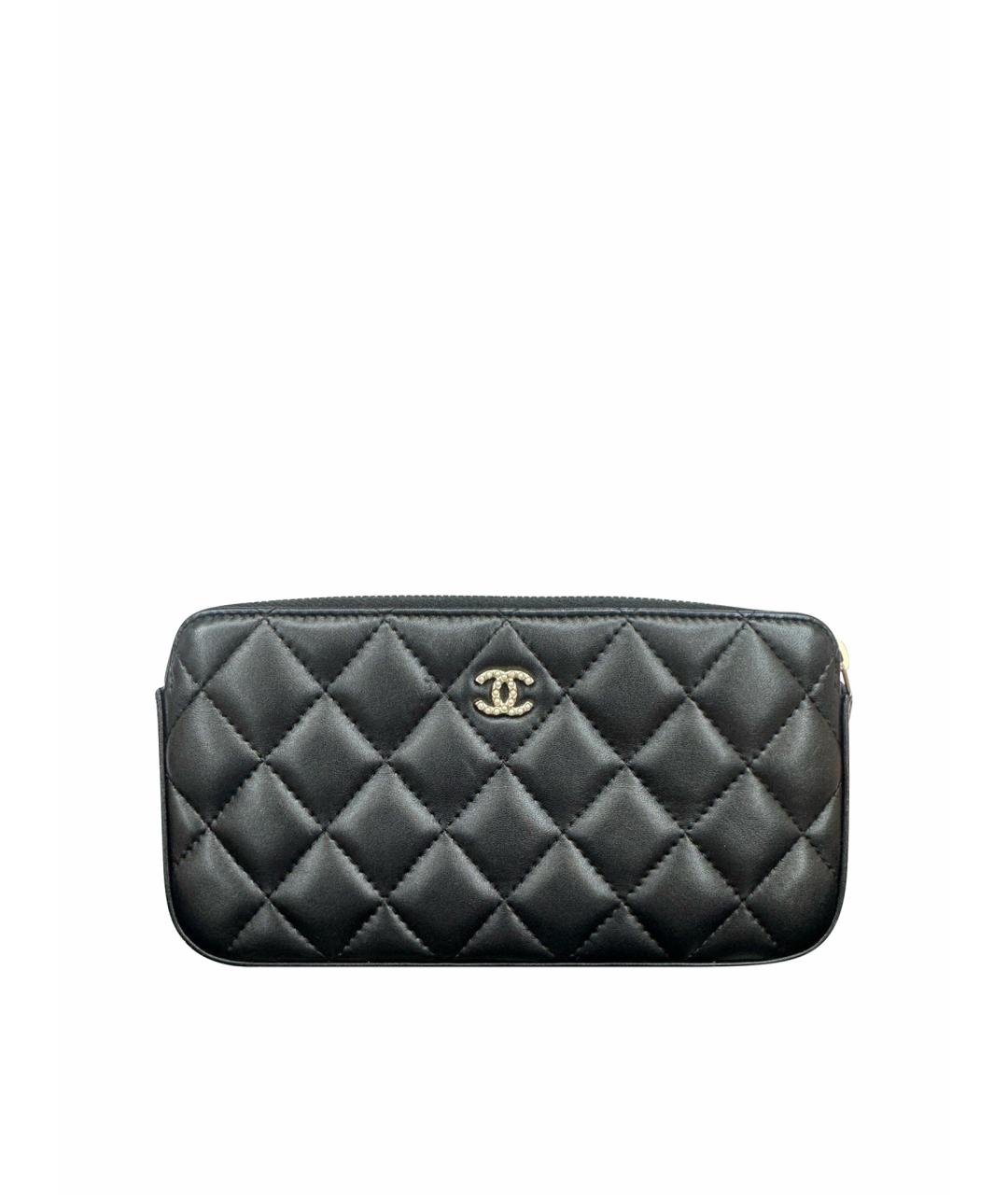 CHANEL Черная кожаная сумка через плечо, фото 1