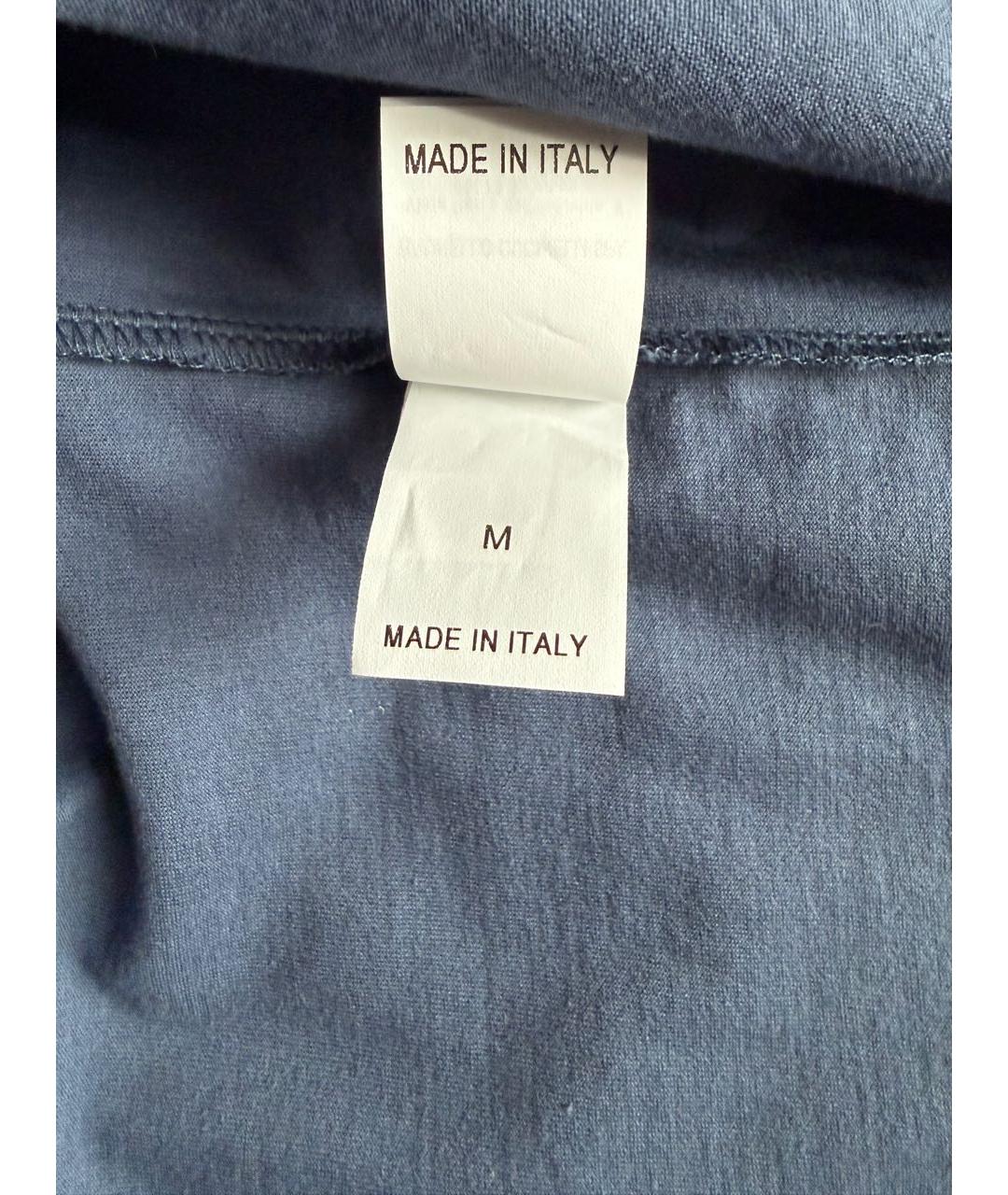 BRUNELLO CUCINELLI Темно-синяя хлопковая классическая рубашка, фото 6