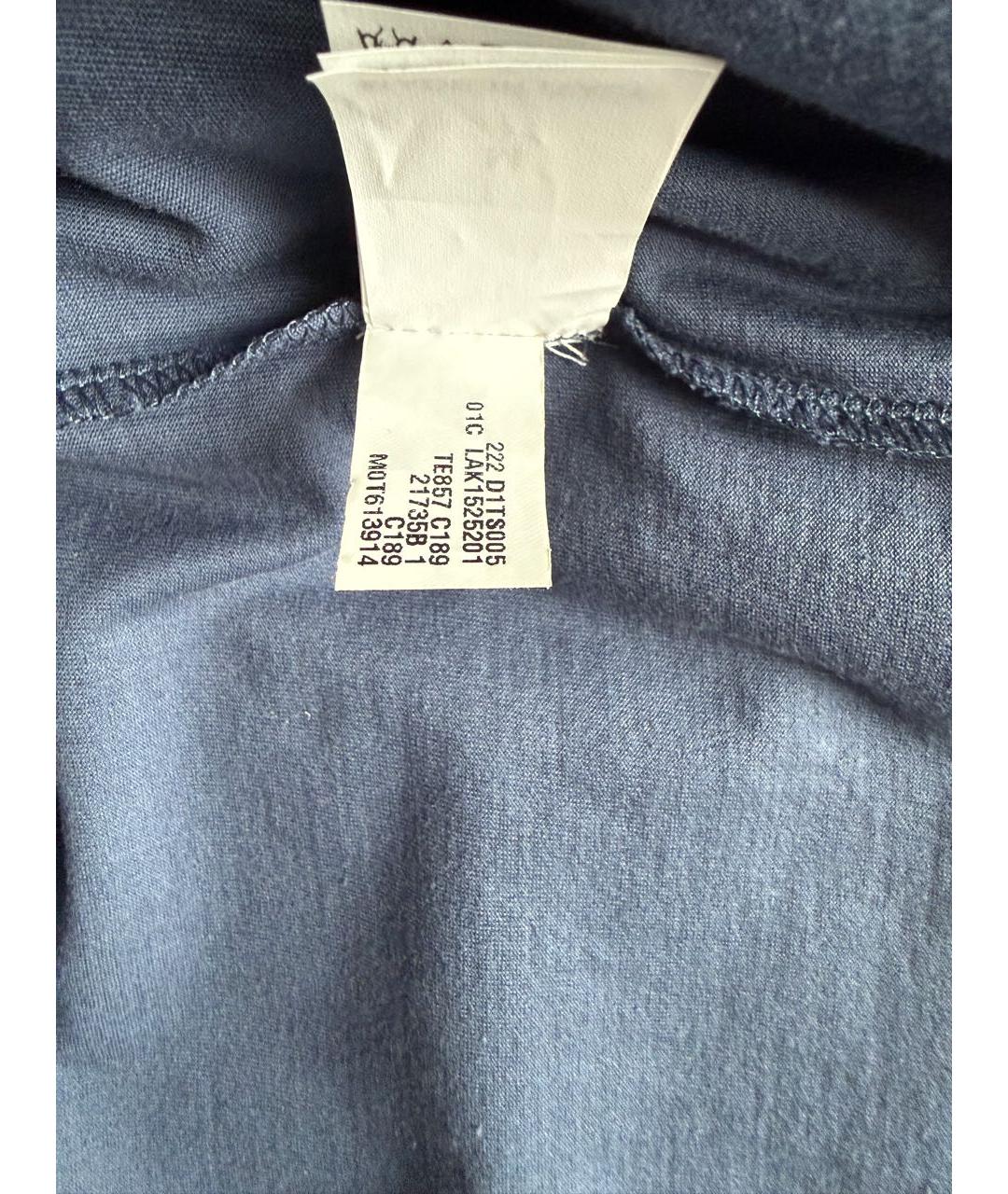 BRUNELLO CUCINELLI Темно-синяя хлопковая классическая рубашка, фото 7