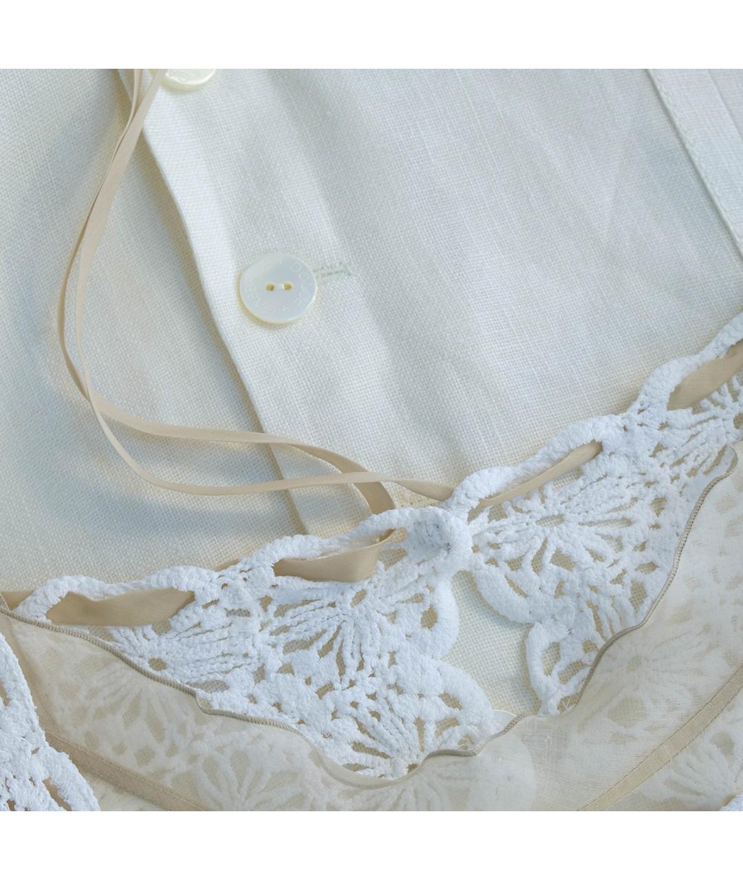 DOLCE&GABBANA Белое льняное повседневное платье, фото 4