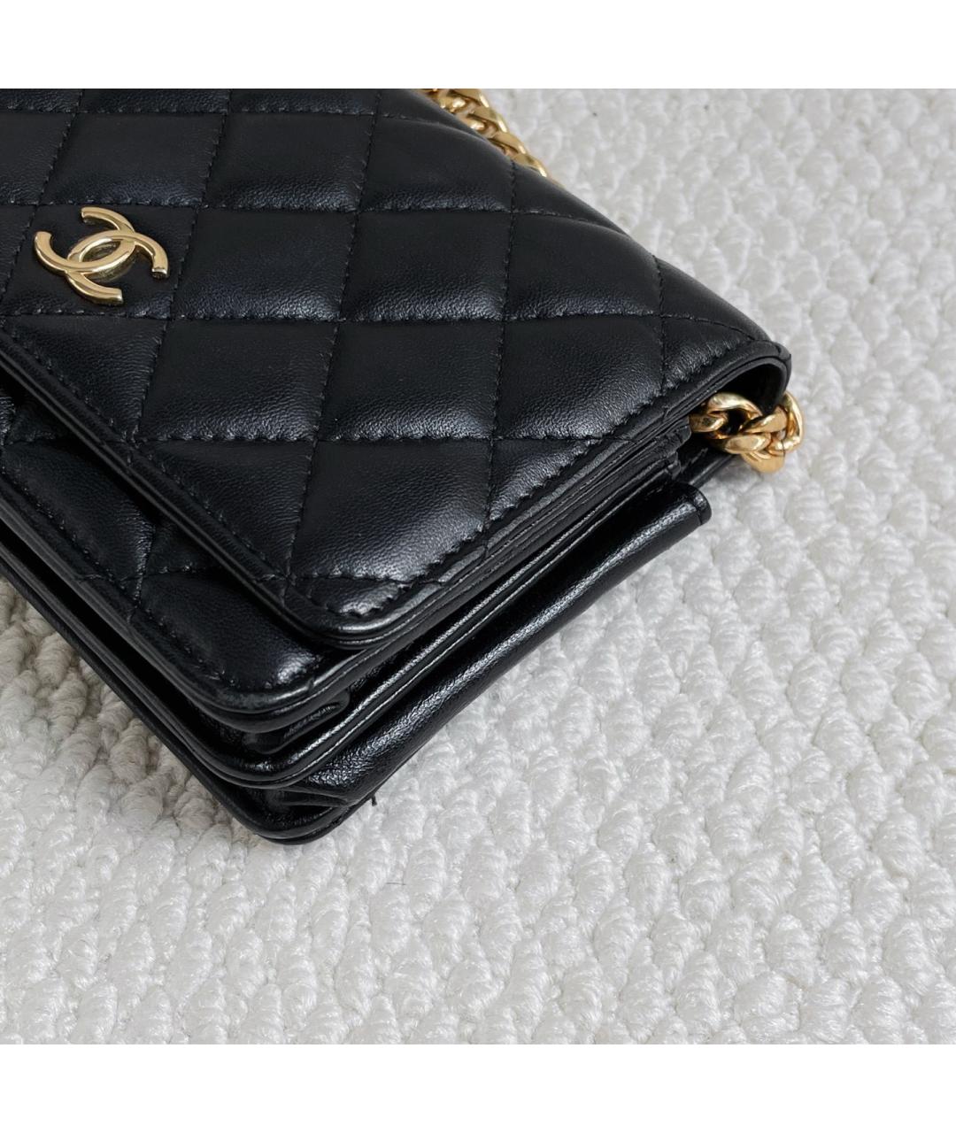 CHANEL Черная кожаная сумка через плечо, фото 7
