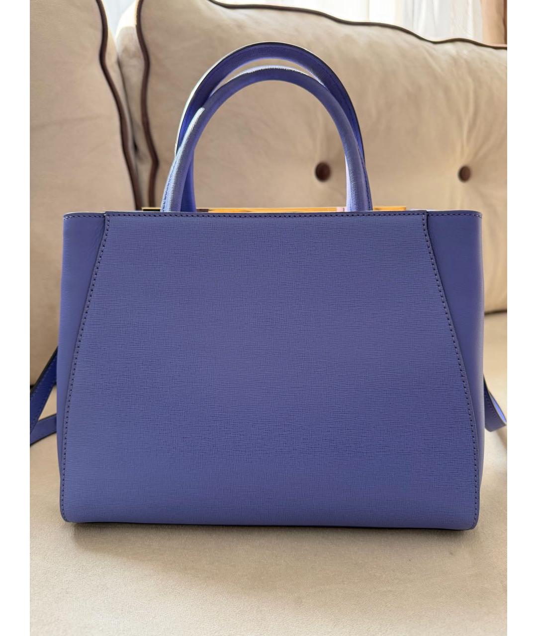 FENDI Синяя кожаная сумка тоут, фото 3