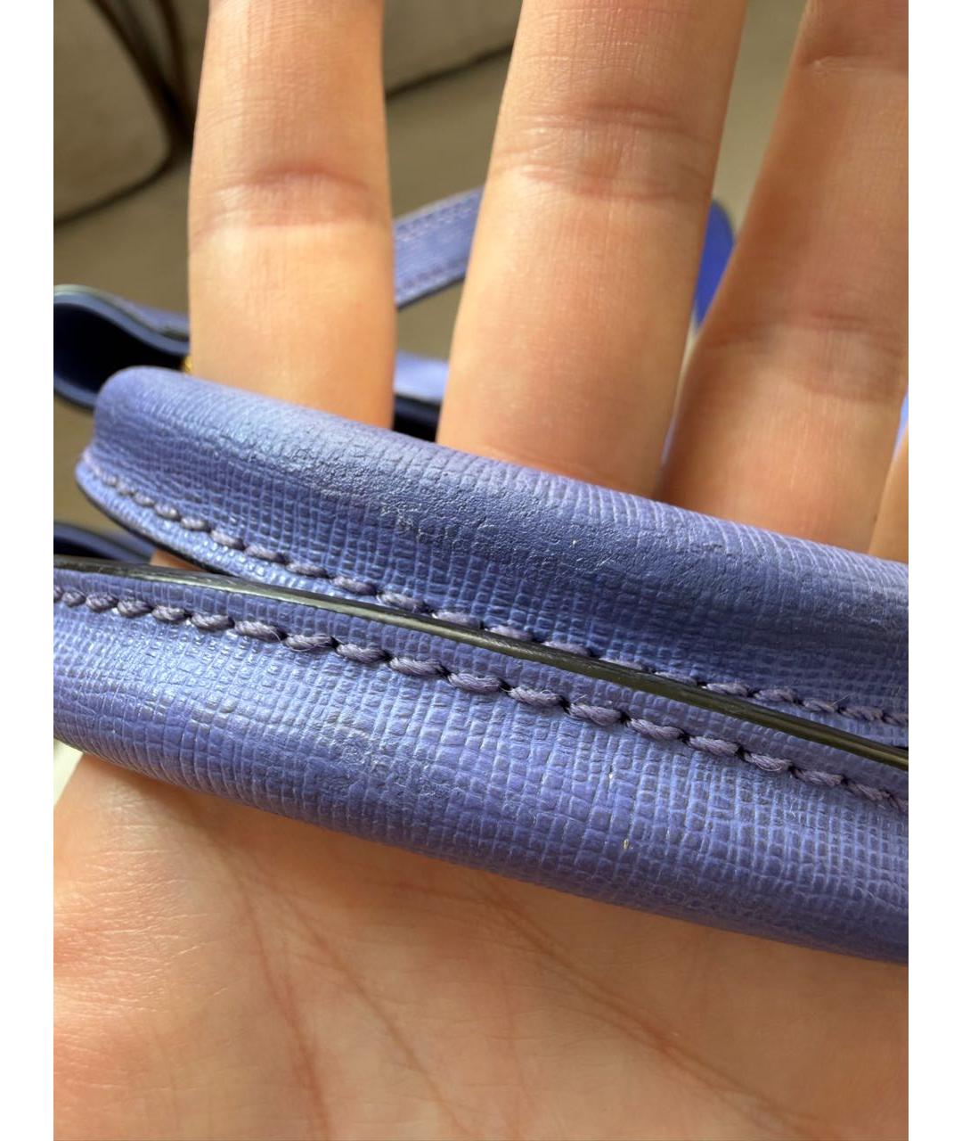 FENDI Синяя кожаная сумка тоут, фото 7