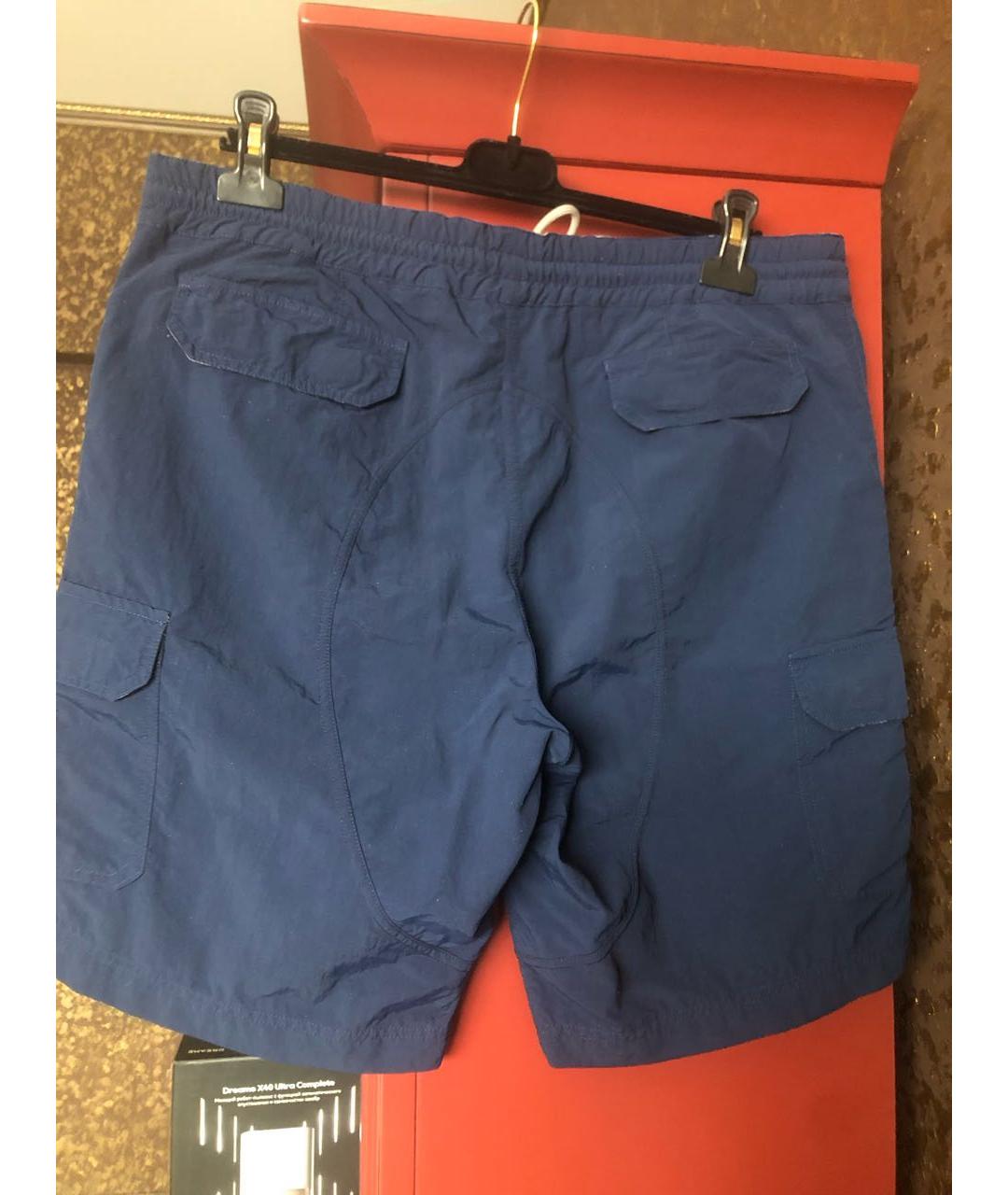 BRUNELLO CUCINELLI Темно-синие сетчатые шорты, фото 2