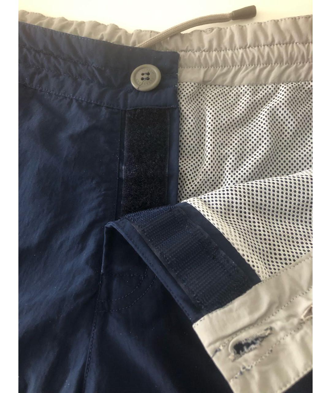 BRUNELLO CUCINELLI Темно-синие сетчатые шорты, фото 5