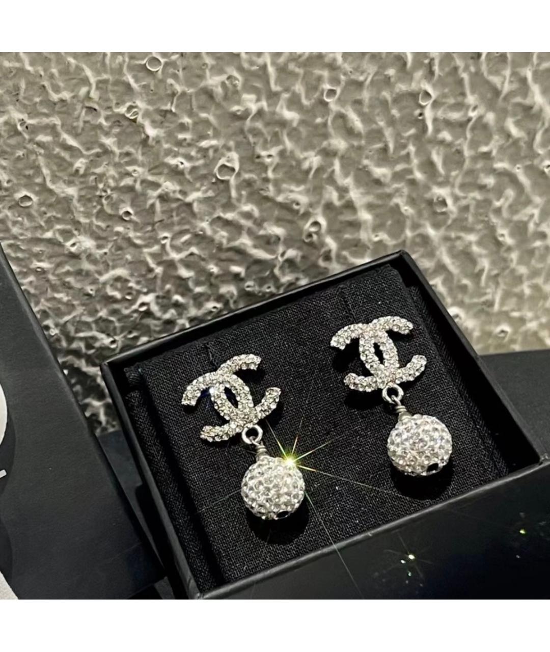 CHANEL Серебряные металлические серьги, фото 6