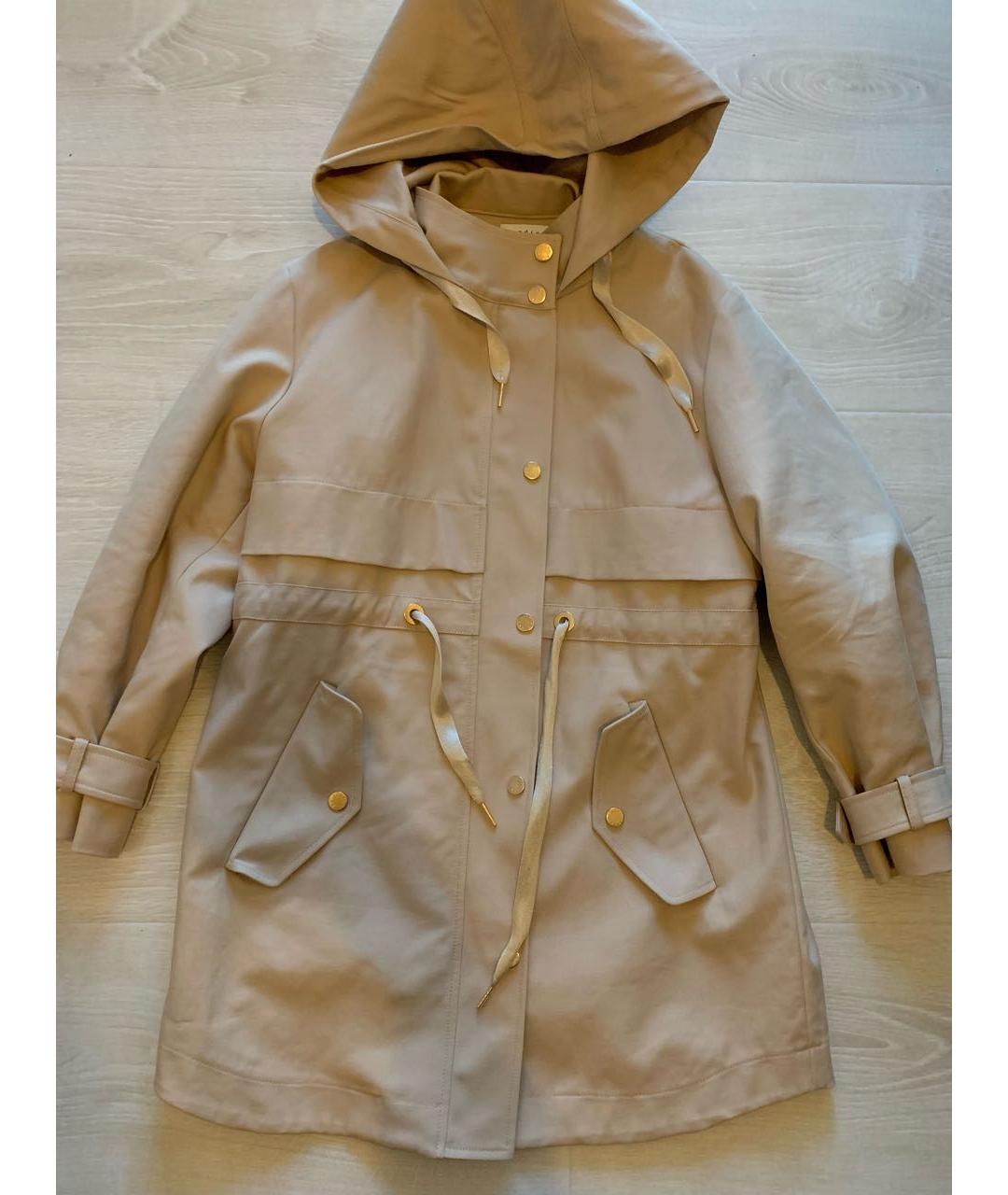 SANDRO Бежевый хлопковый тренч/плащ, фото 7