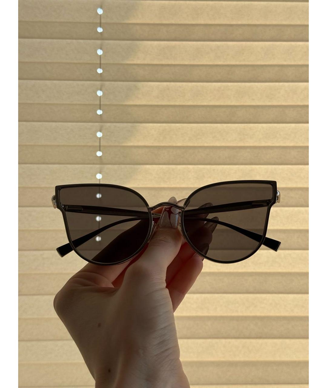 WEEKEND MAX MARA Серебряные металлические солнцезащитные очки, фото 6