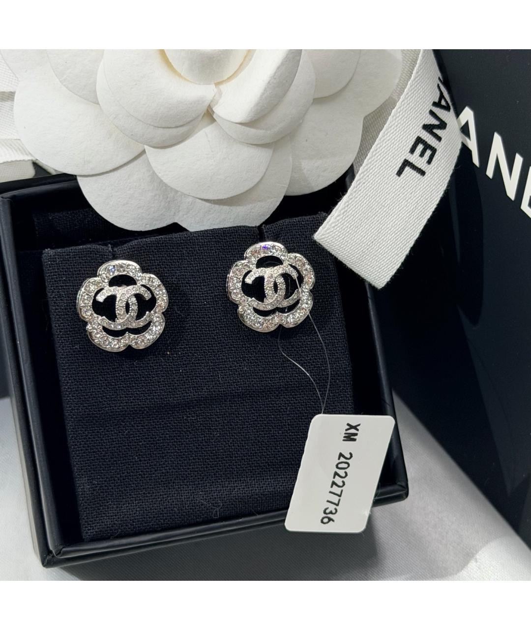 CHANEL Серебряные металлические серьги, фото 5