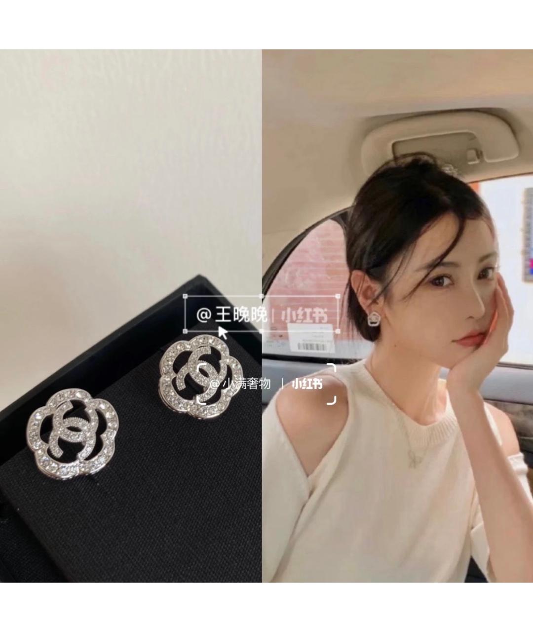 CHANEL Серебряные металлические серьги, фото 6