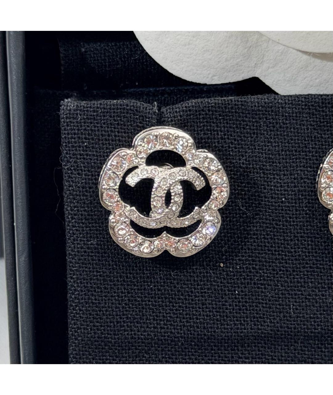 CHANEL Серебряные металлические серьги, фото 3