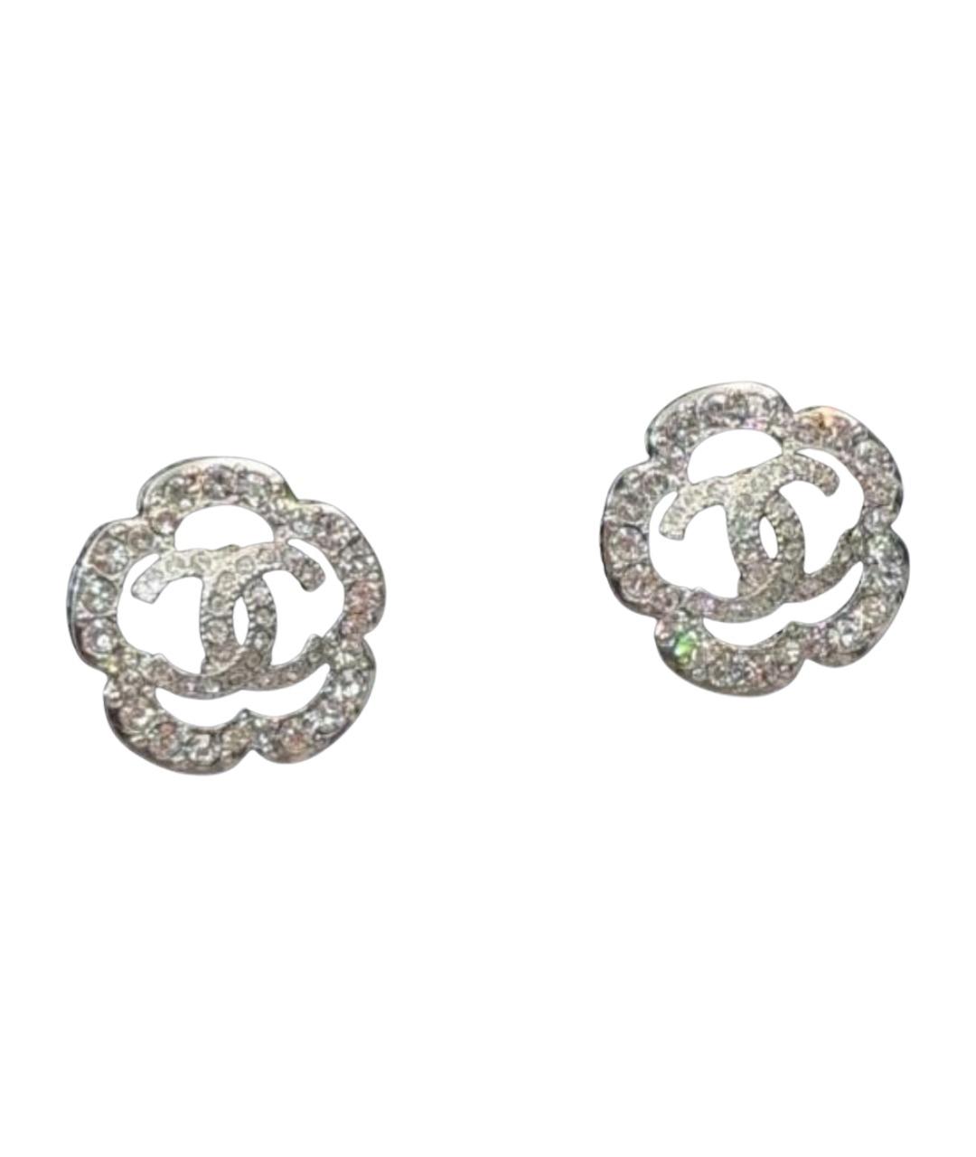 CHANEL Серебряные металлические серьги, фото 1