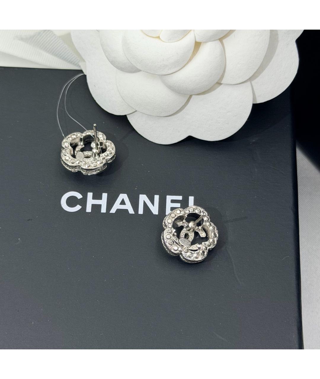 CHANEL Серебряные металлические серьги, фото 2
