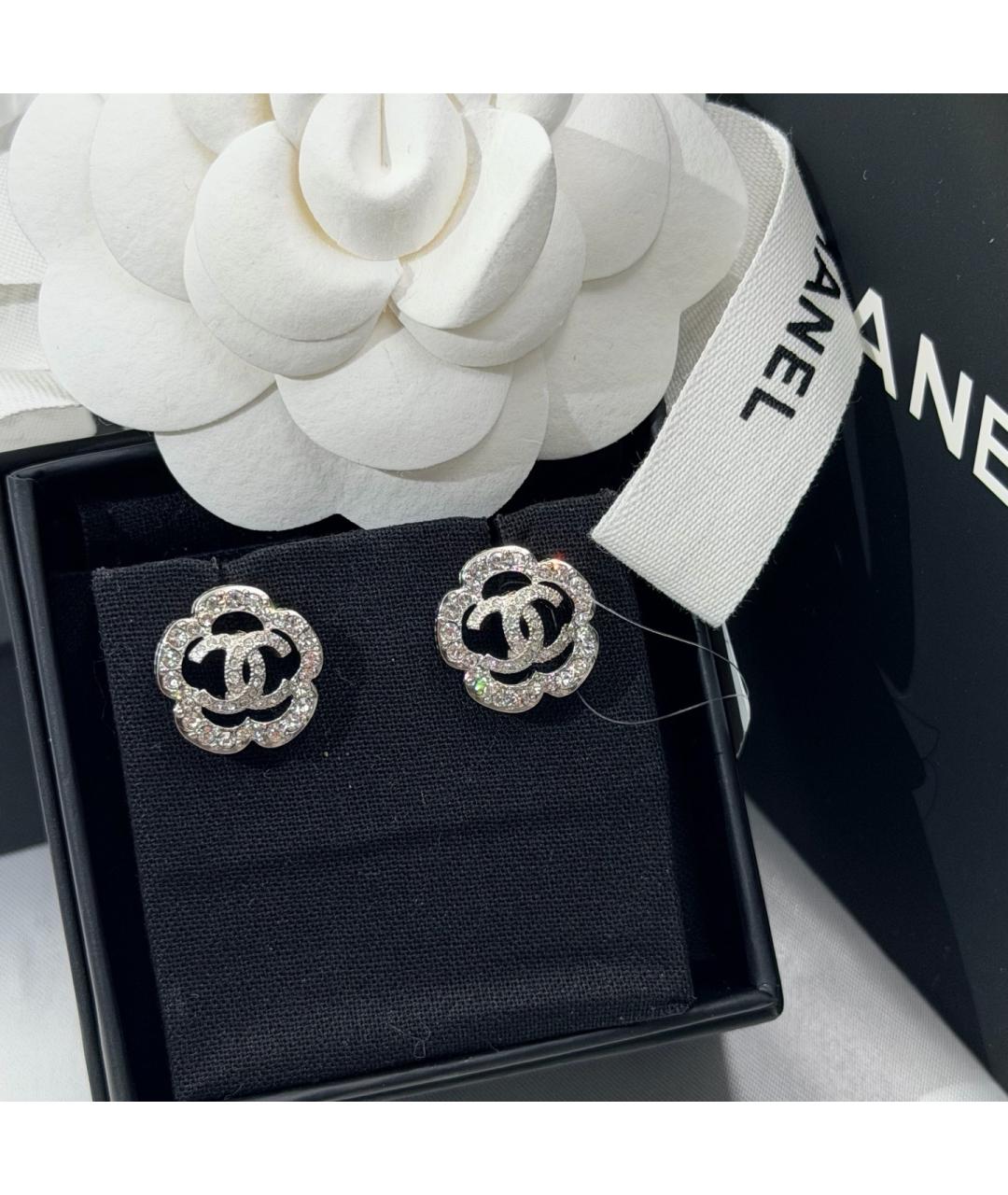 CHANEL Серебряные металлические серьги, фото 7